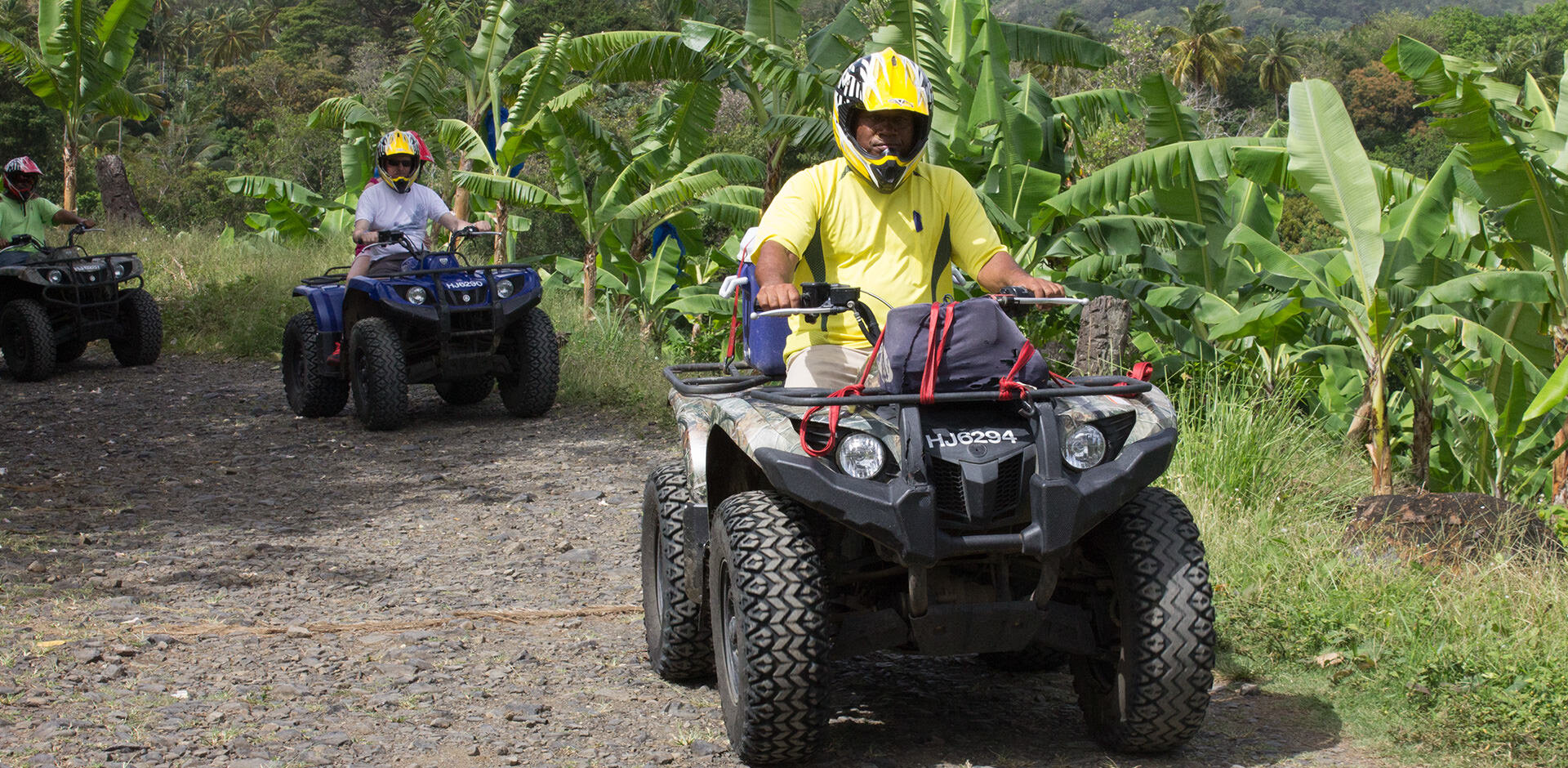 Aanansiatv Atv Tour Atv Tour Banana Plants Saint Lucia