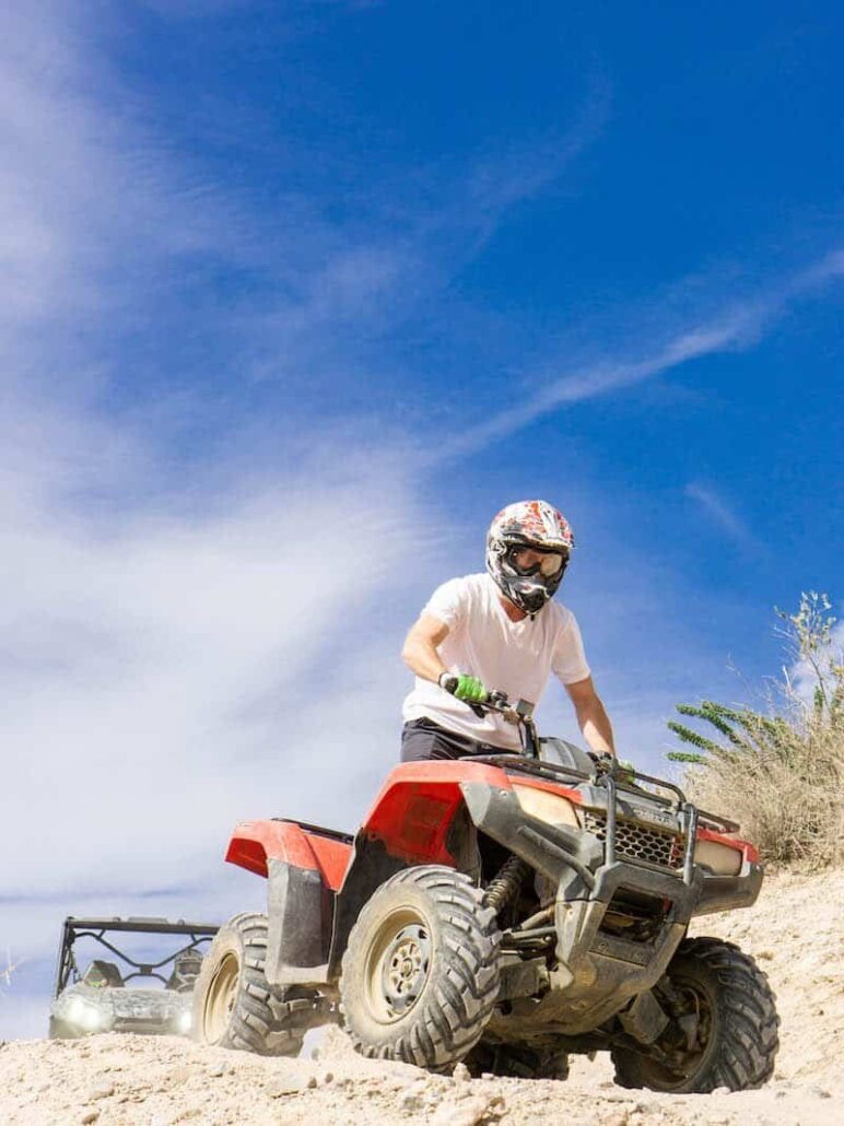 arizonaoutdoorfun_centipede-guided-atv-utv-tour-atv-rider-sand-dune-blue-sky Arizonaoutdoorfun Centipede Guided Atv Utv Tour Atv Rider Sand Dune Blue Sky