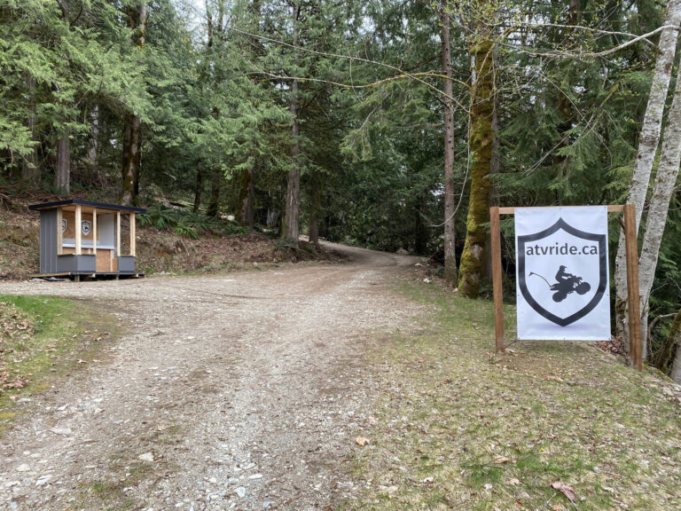 Atvride Ca Misty Mountain Ride Gravel Path Wooden Kiosk Sign