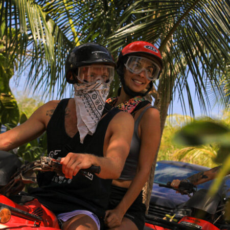 Atvtourscozumel Atvs Cozumel Jungle Adventure On X Atv Riders Palm Trees