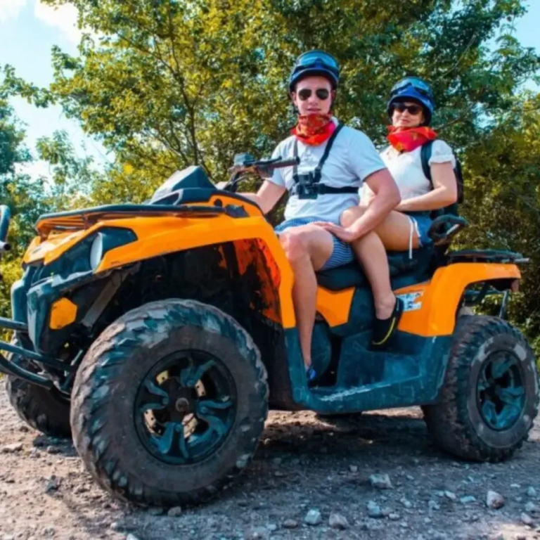Bestbuytourscozumel Cozumel Atv Jade Cenote Tour Atv Riders Orange Quad Bike
