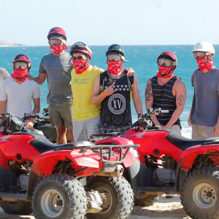 Cabosanlucas Candelaria Atv Tour Atv Tour Beach Group Red Bandanas