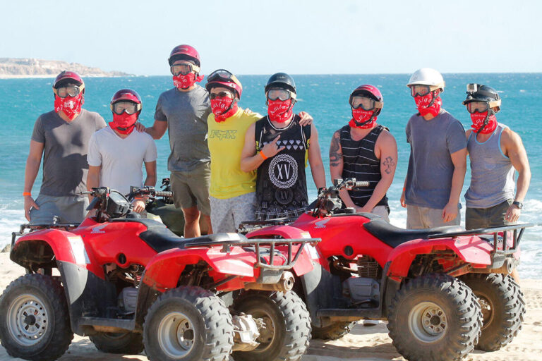 Cabosanlucas Candelaria Atv Tour Atv Tour Beach Group Red Bandanas