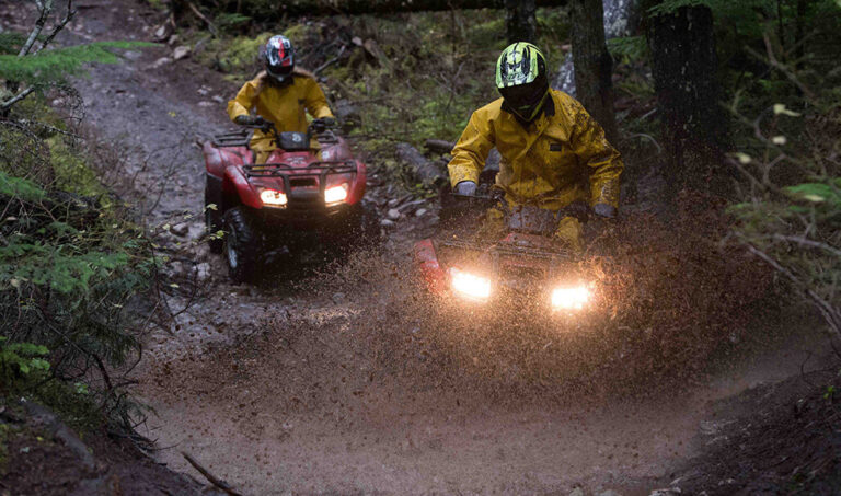 Canadianwildernessadventures Wild Wild West Atv Atv Riders Muddy Trail Forest