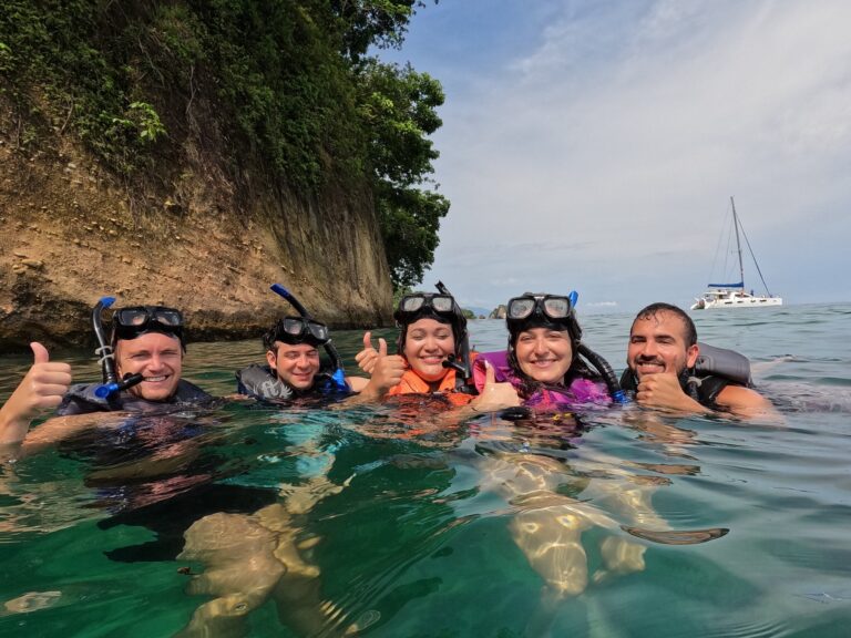 Dirtymonkeyadventure Atv Rzr Combination Snorkeling Waterfall Snorkelers Thumbs Up Water Boat