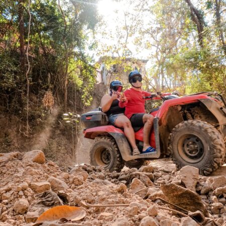 Estigotours Atv Zip Line Combo Tour Pv Atv Riders Dirt Path Mexico