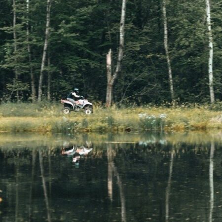 Jvt Overnight Tour With Quad Atv Atv Rider Reflection Forest Sweden