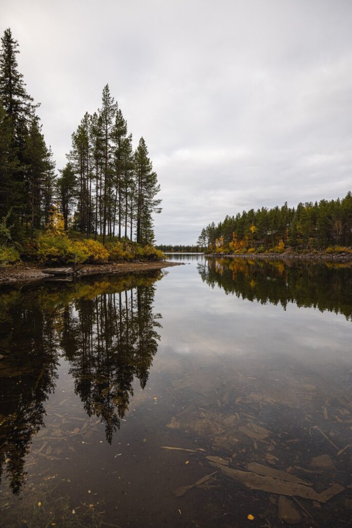 Jvt Overnight Tour With Quad Atv Calm Lake Reflection Pines Autumn