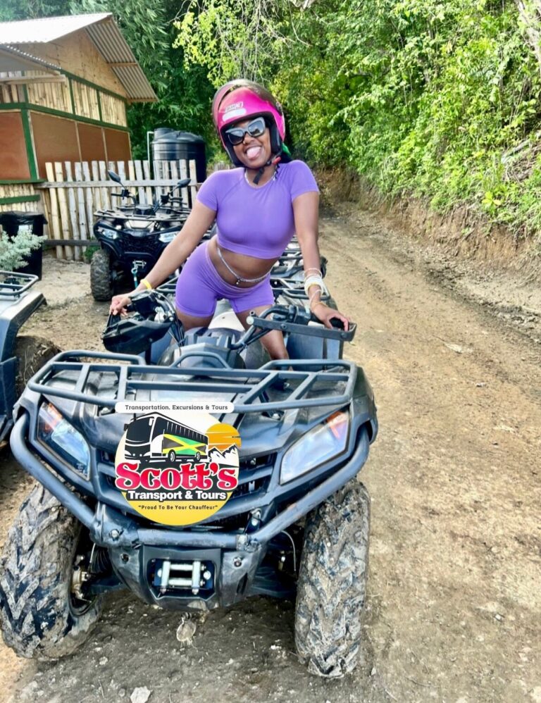 Scotttransportandtours Atv Ride Atv Ride Jamaica Woman Smiling
